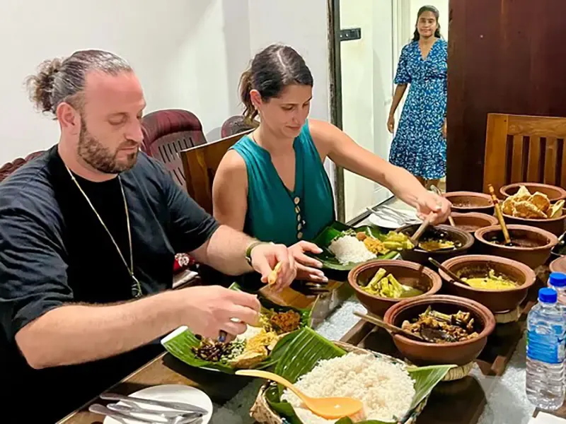 Women-led cooking near Galle