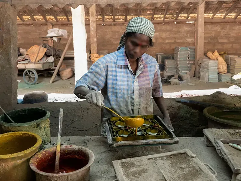 Athangudi tile-making workshop