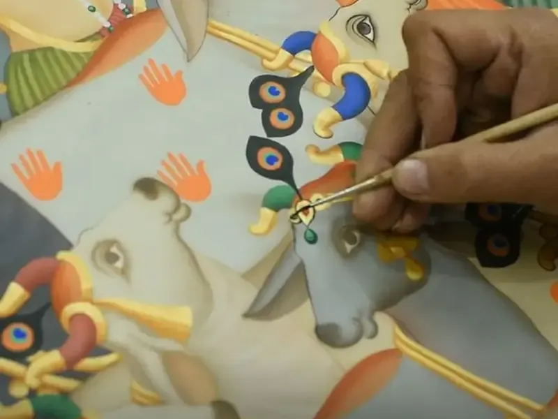 Pichwai painting studio