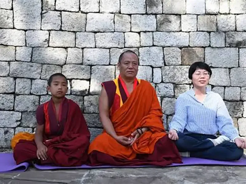 Monastery meditation and conversation