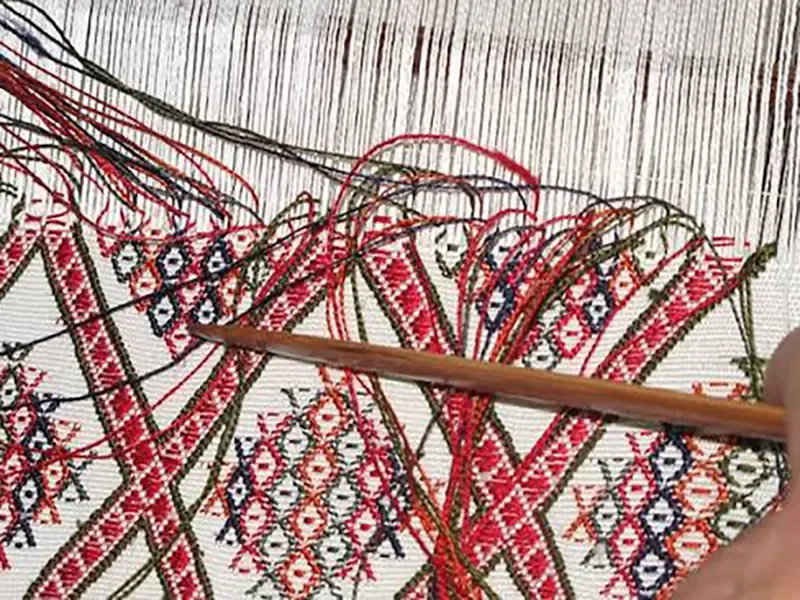 Bhutanese natural-dye weaving