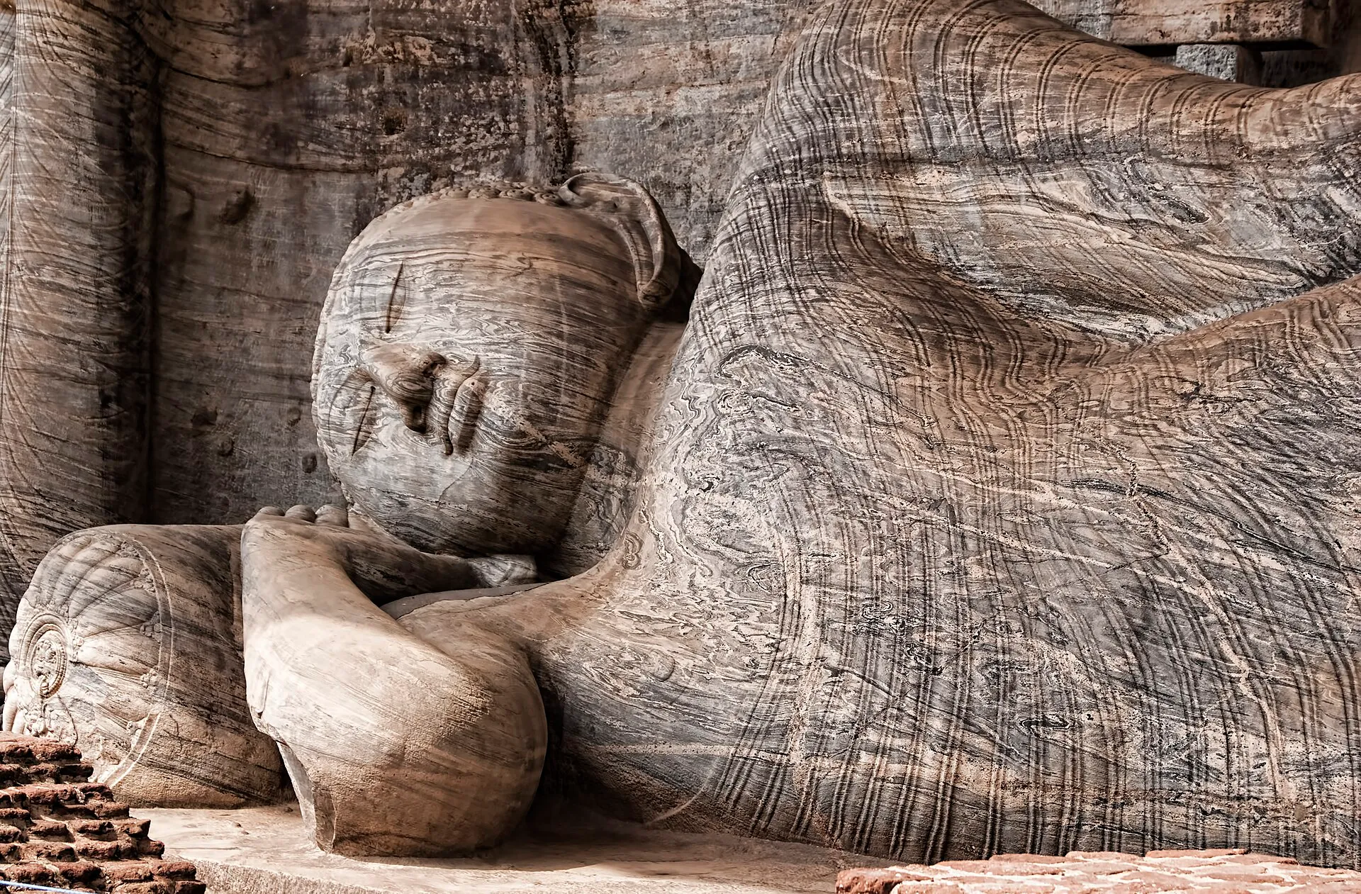 The rock-cut Buddha statues of Gal Vihara at Polonnaruwa, Sri Lanka