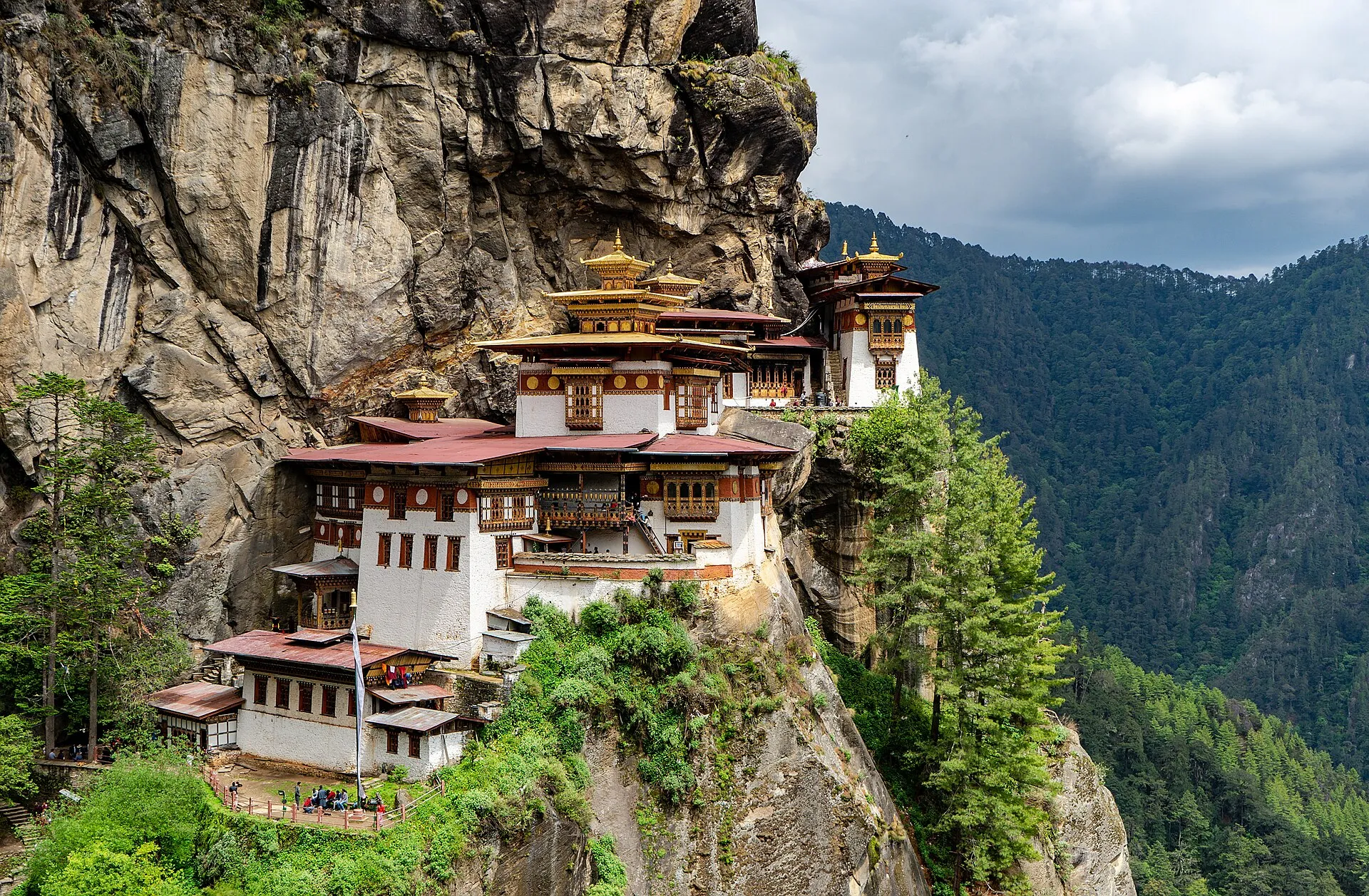 The Tiger’s Nest monastery clinging to a Himalayan cliff face