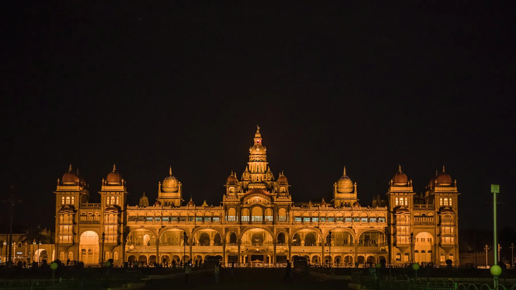 Mysore Palace seen in the early morning light