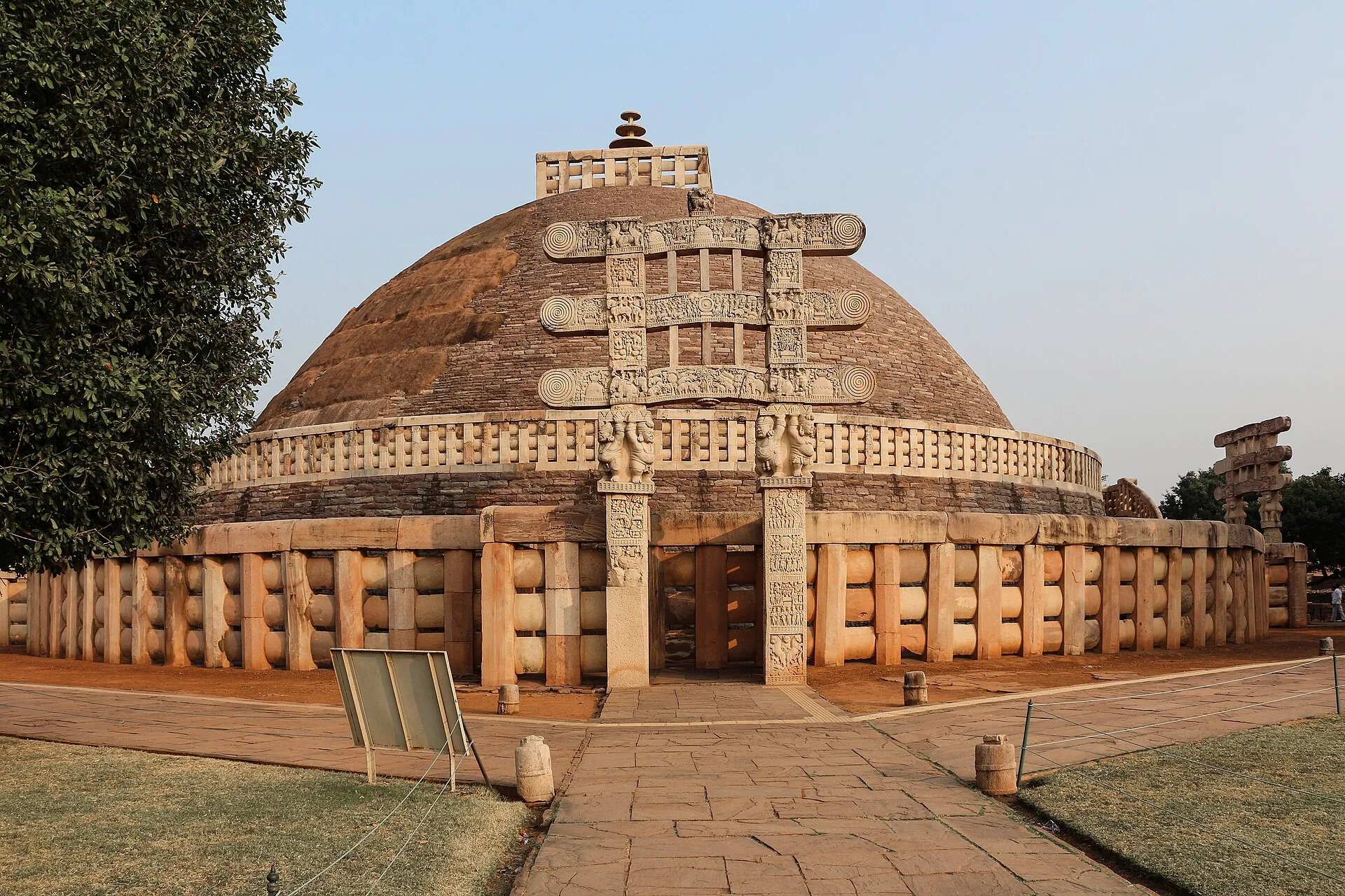 The Great Stupa of Sanchi with its carved gateway in Madhya Pradesh