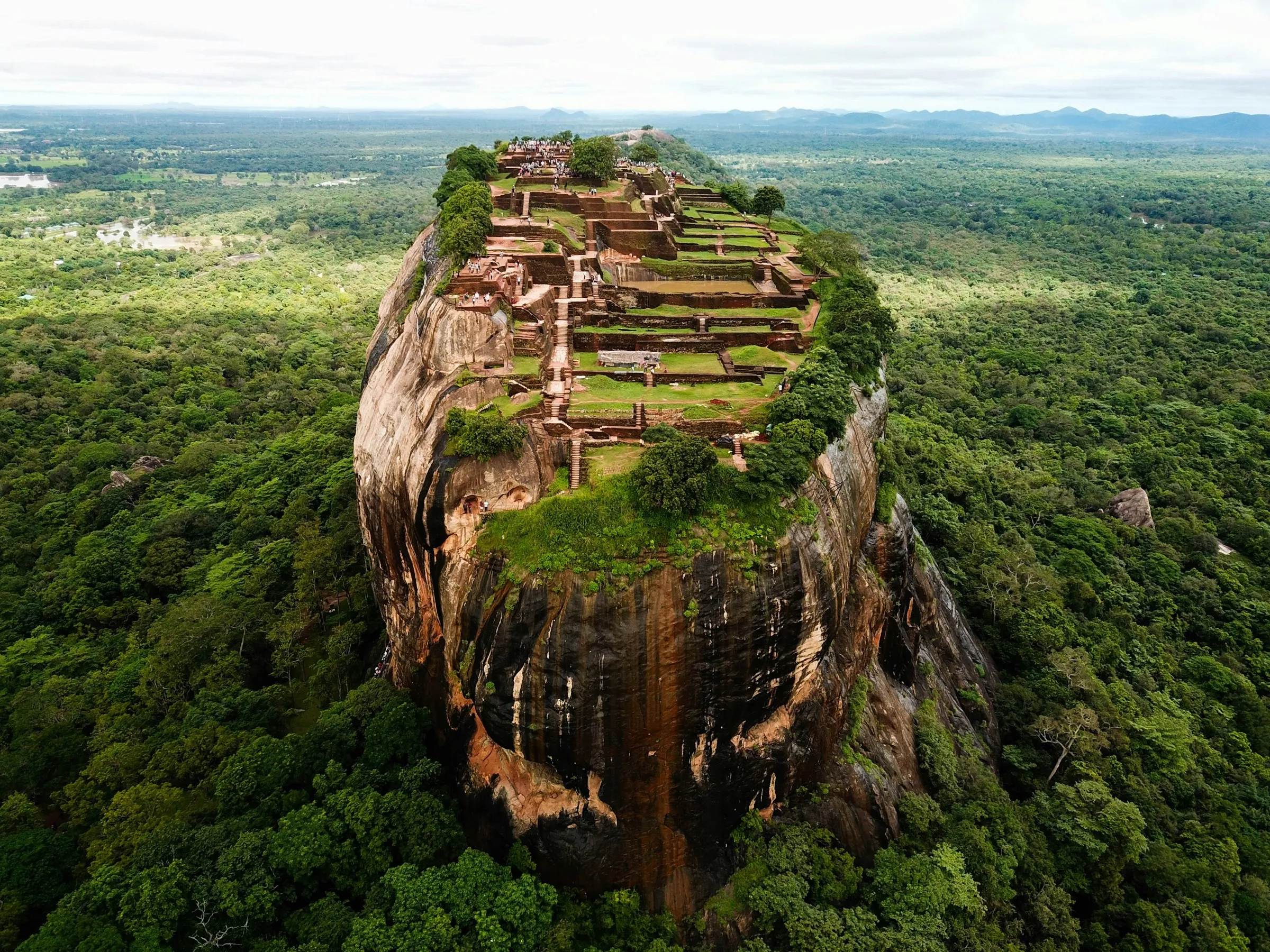 Sigiriya rock fortress rising from the Sri Lankan plains