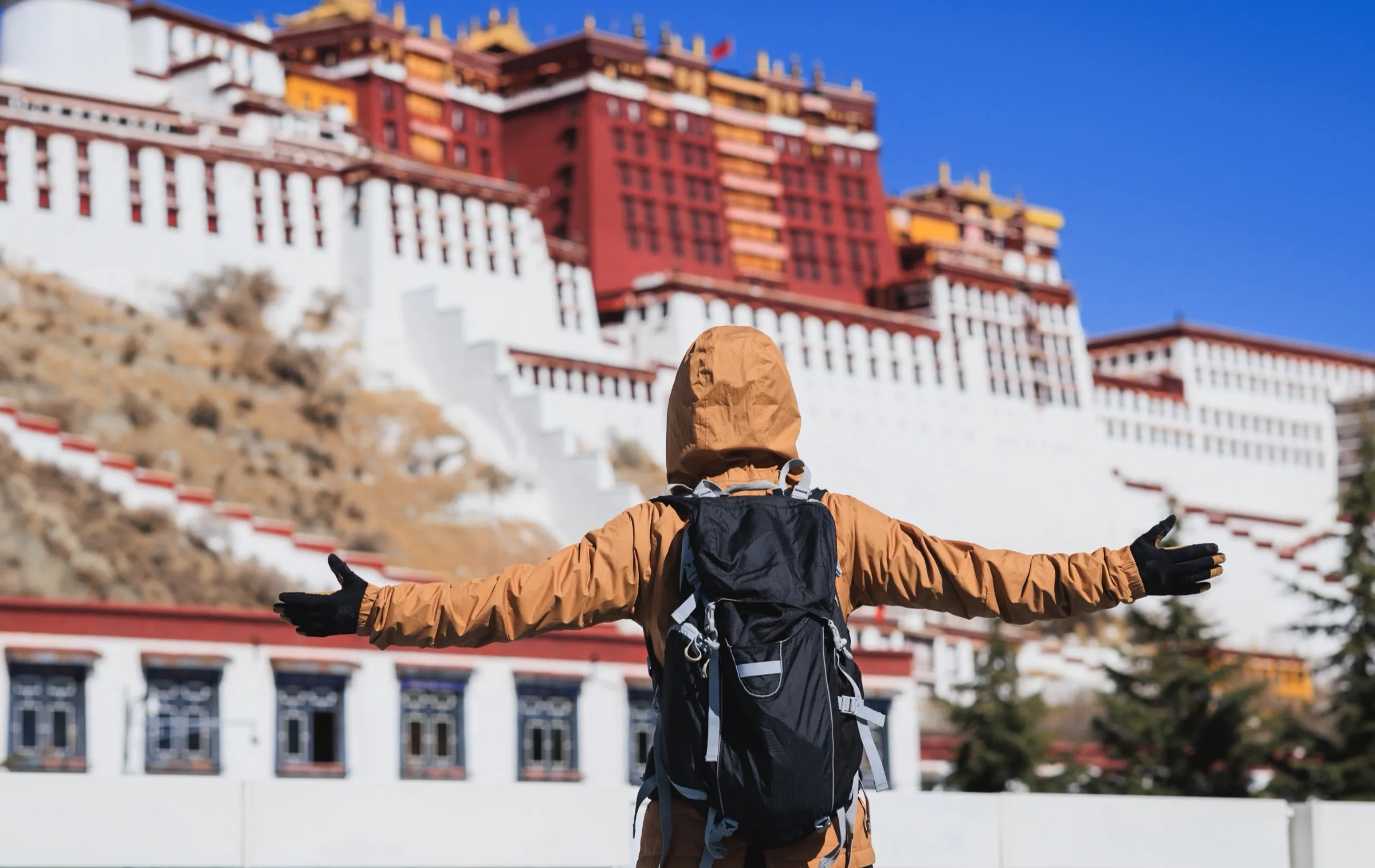 A Tibetan monastery on the high plateau